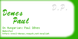 denes paul business card